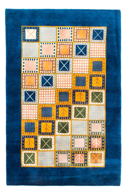 Tapis Gabbeh - Loribaft Persan - 161 x 110 cm - bleu