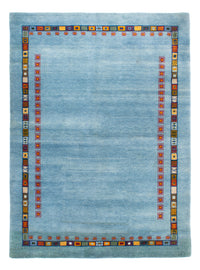 Tapis Gabbeh - Loribaft Persan - 174 x 126 cm - bleu clair