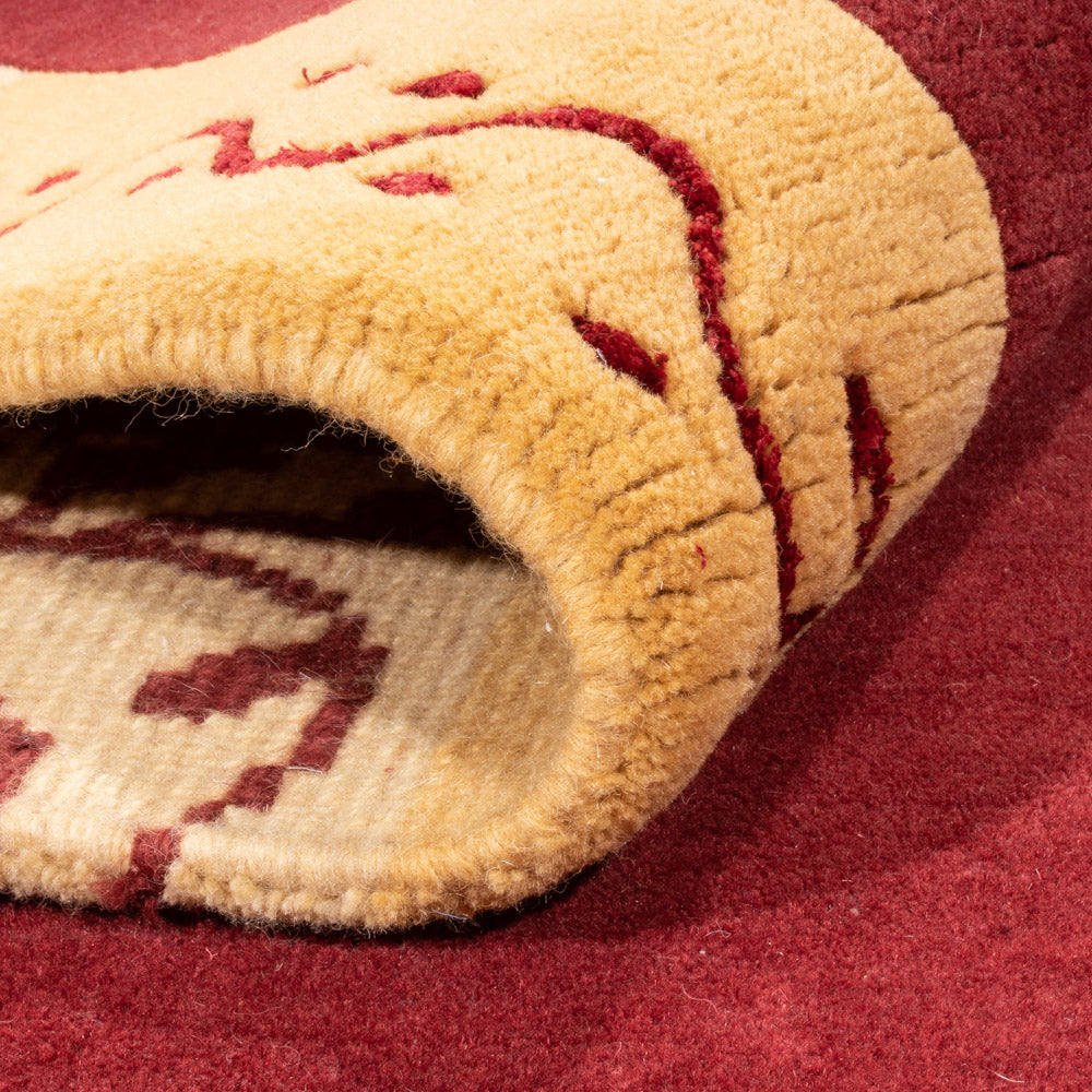 Tapis Népalais - 244 x 173 cm - rouge