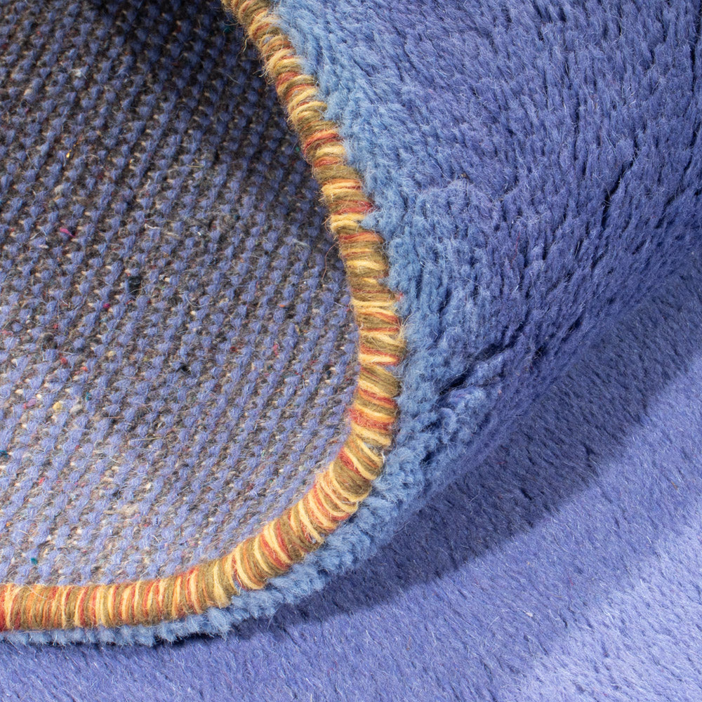 Tapis Gabbeh - Indus - 160 x 94 cm - bleu