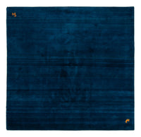 Tapis Gabbeh - Indus carré  - 261 x 246 cm - bleu foncé