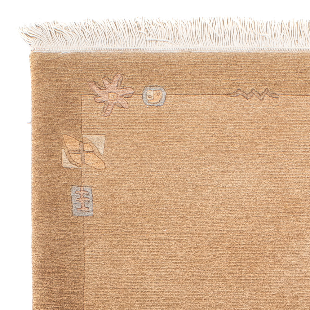 Tapis Népalais - Royal - 141 x 73 cm - marron clair