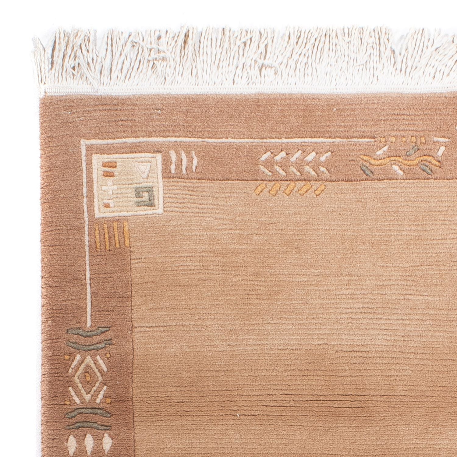 Tapis Népalais - Royal - 144 x 73 cm - marron clair