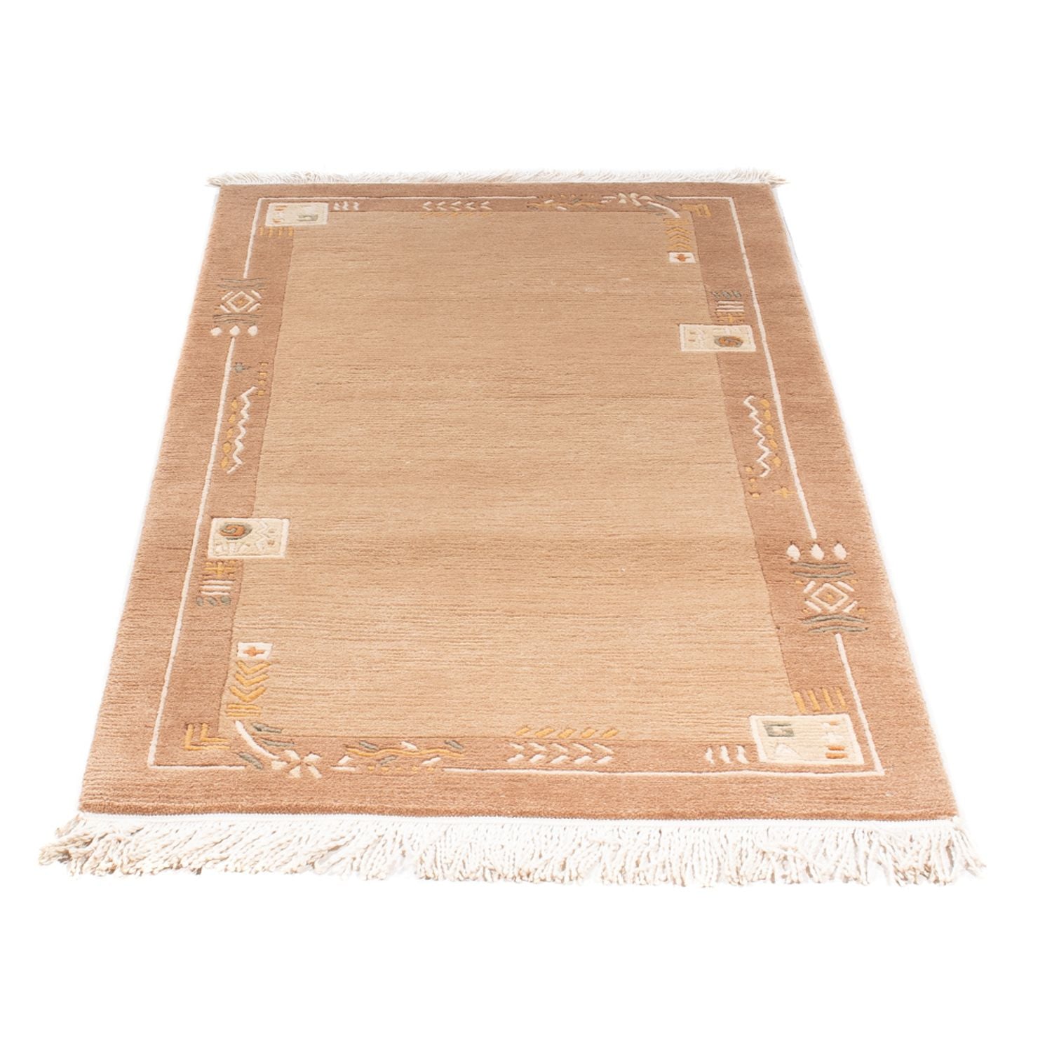 Tapis Népalais - Royal - 144 x 73 cm - marron clair