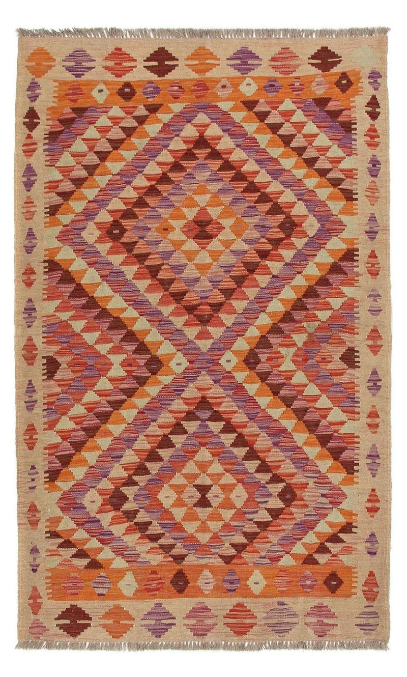 Tapis de couloir Tapis Kelim - Splash - 192 x 110 cm - multicolore