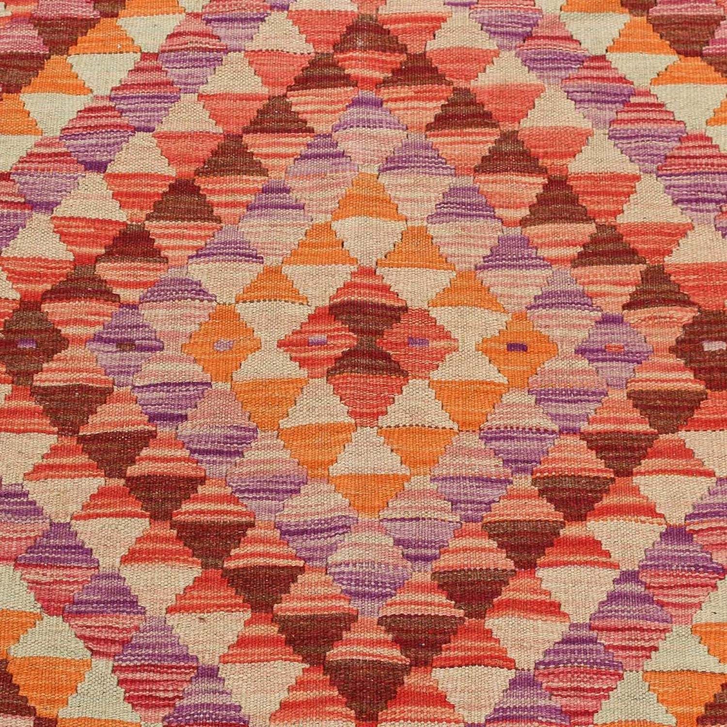 Tapis de couloir Tapis Kelim - Splash - 192 x 110 cm - multicolore