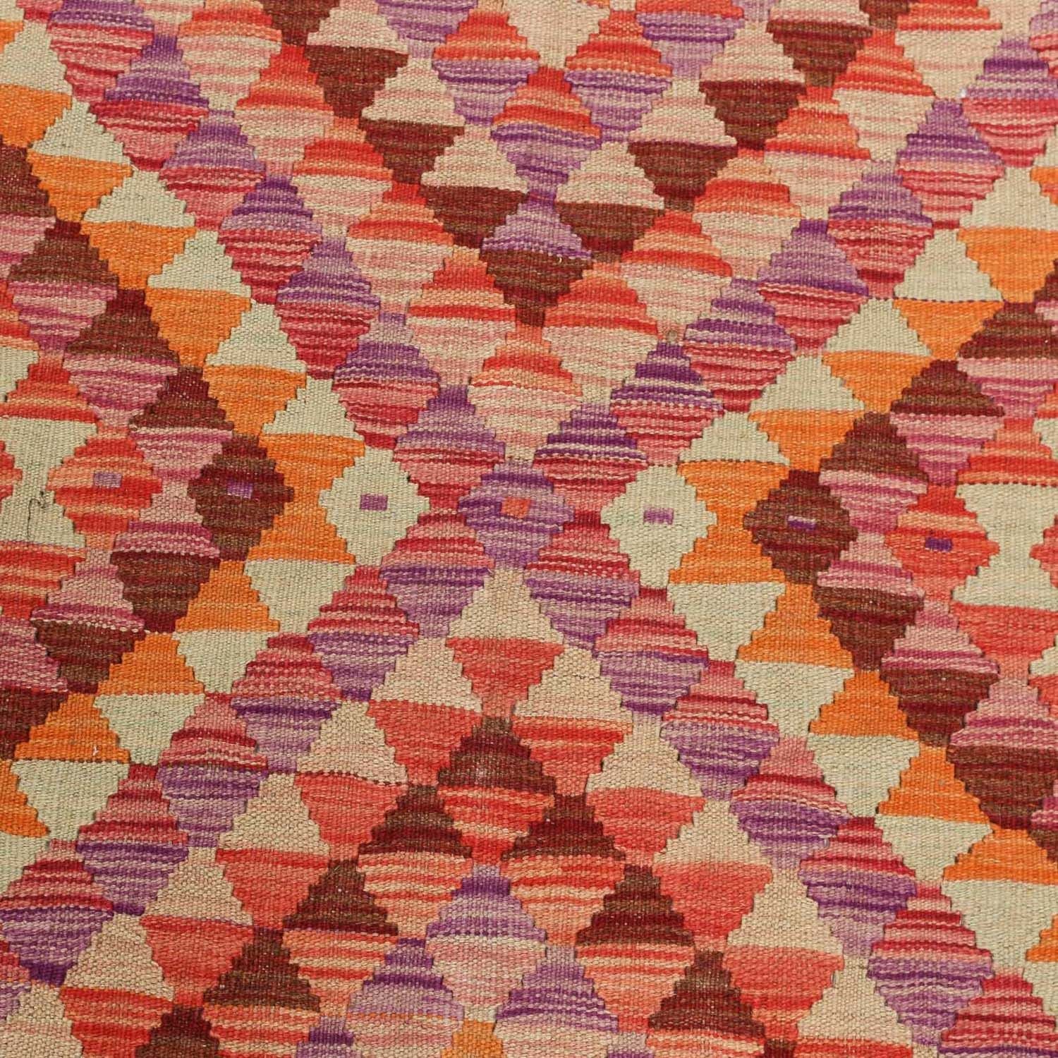Tapis de couloir Tapis Kelim - Splash - 192 x 110 cm - multicolore