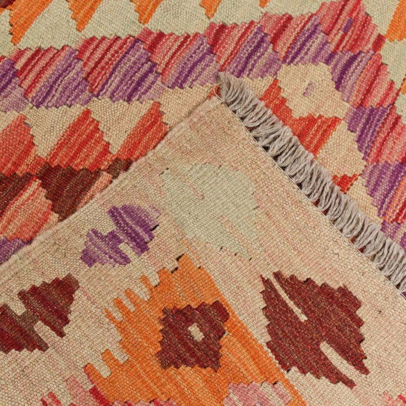 Tapis de couloir Tapis Kelim - Splash - 192 x 110 cm - multicolore