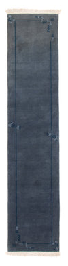Tapis Népalais 73x329cm - Tapis en laine - Tapis de couloir / Bleu / 73 x 329 cm Tapis de couloir
