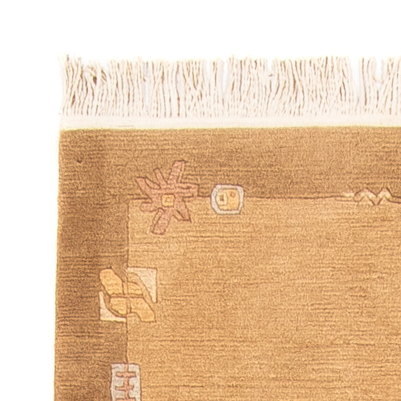 Tapis de couloir Tapis Népalais - 266 x 70 cm - beige