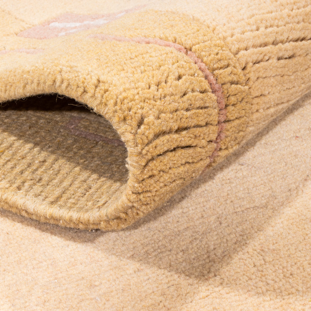 Tapis de couloir Tapis Népalais - 333 x 74 cm - beige