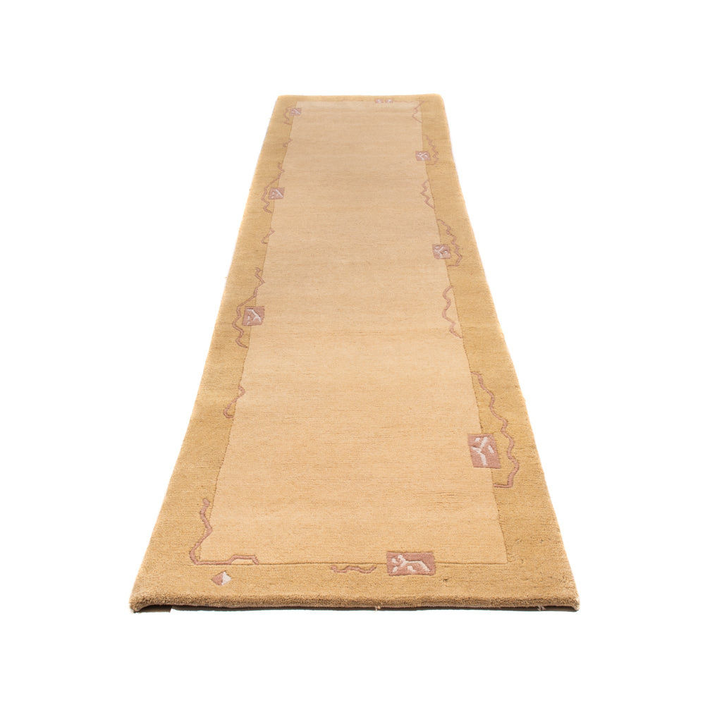 Tapis de couloir Tapis Népalais - 333 x 74 cm - beige