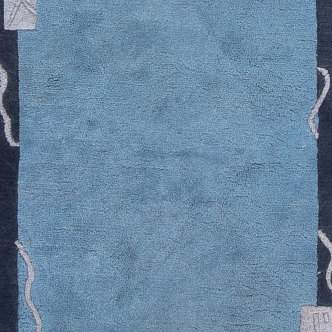 Tapis de couloir Tapis Népalais - 337 x 73 cm - bleu