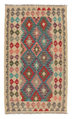 Tapis de couloir Tapis Kelim - Splash - 198 x 110 cm - multicolore