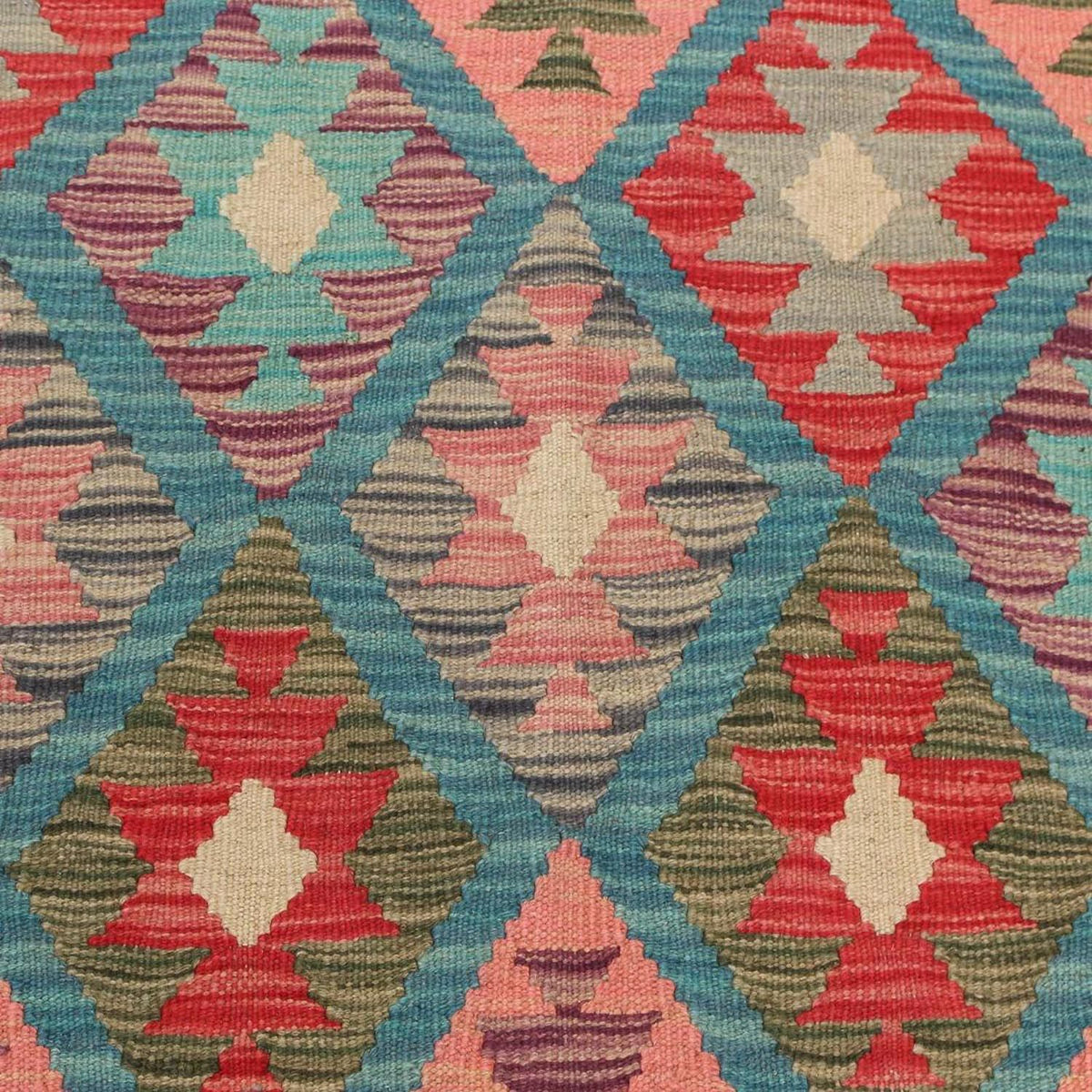 Tapis de couloir Tapis Kelim - Splash - 198 x 110 cm - multicolore