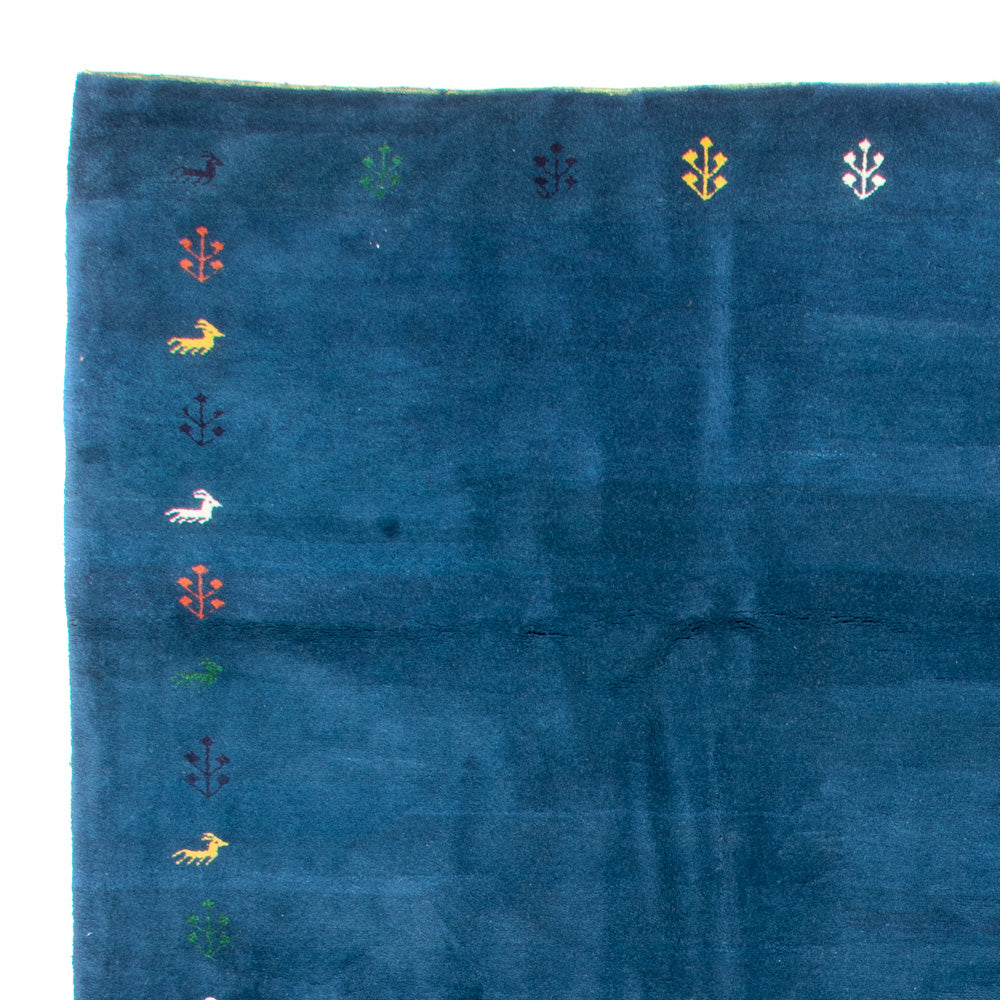 Tapis Gabbeh - Indus - 395 x 313 cm - bleu
