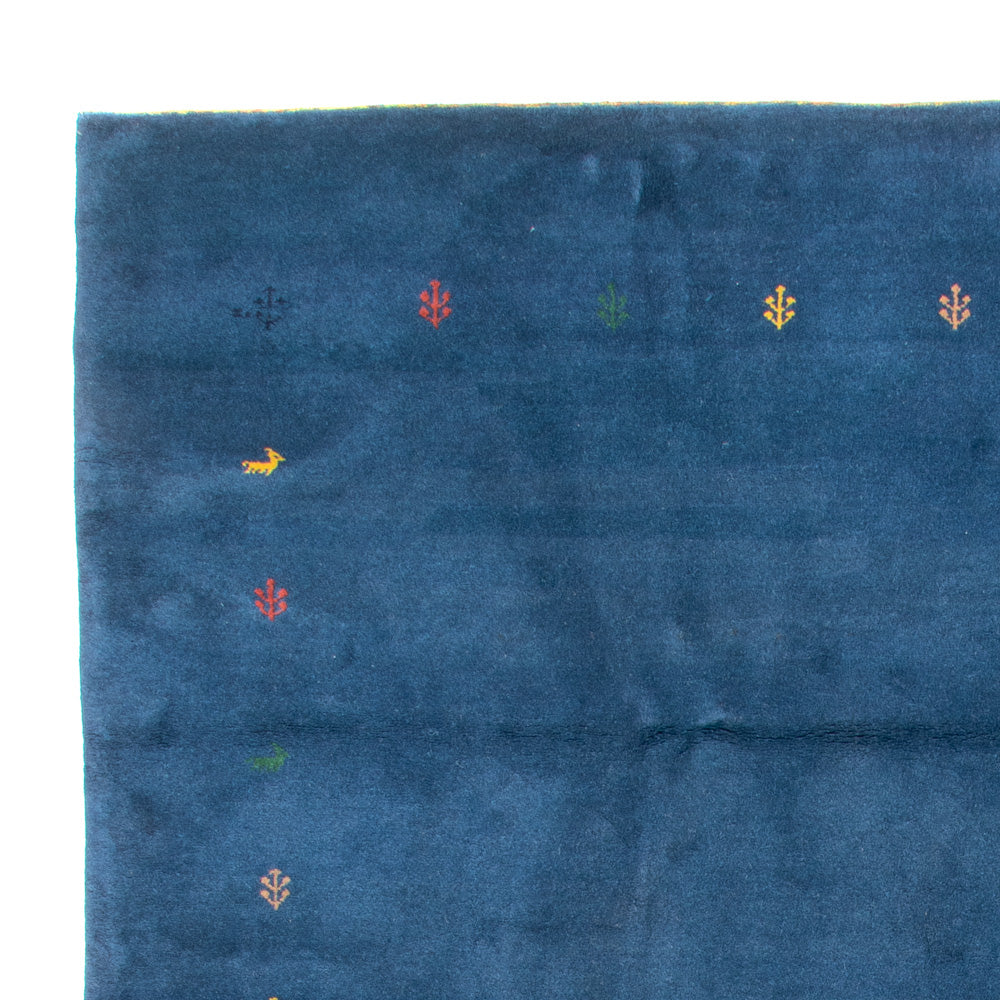 Tapis Gabbeh - Indus - 394 x 297 cm - bleu