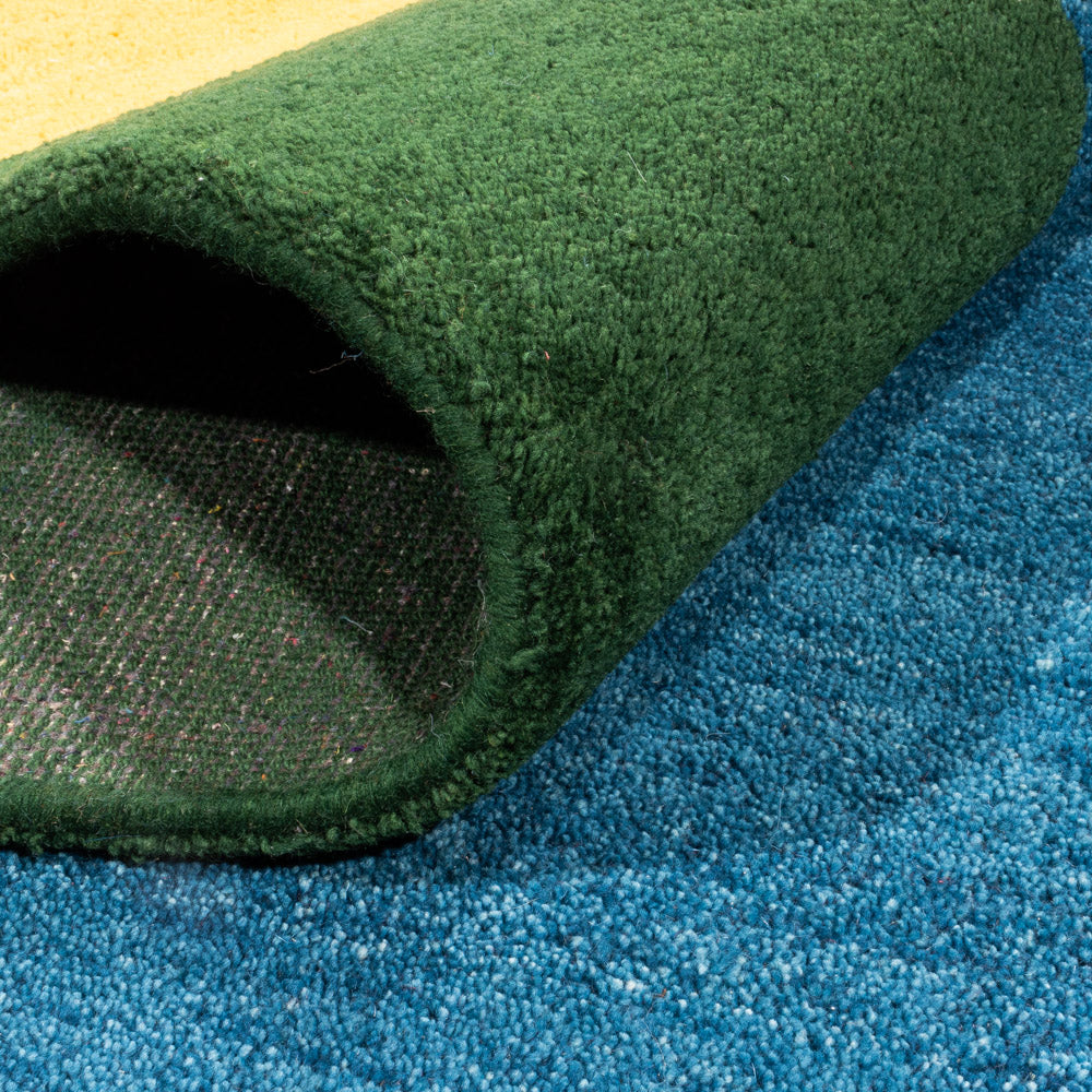 Tapis Gabbeh - Indus - 397 x 285 cm - bleu