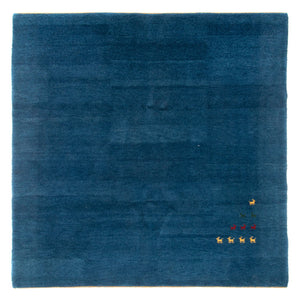 Tapis Gabbeh - Indus carré  - 254 x 251 cm - bleu