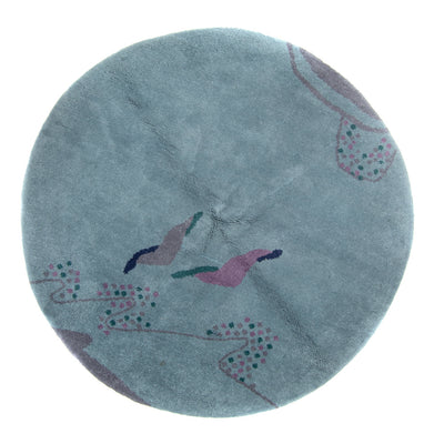 Tapis Gabbeh - Indus ronde  - 200 x 200 cm - bleu