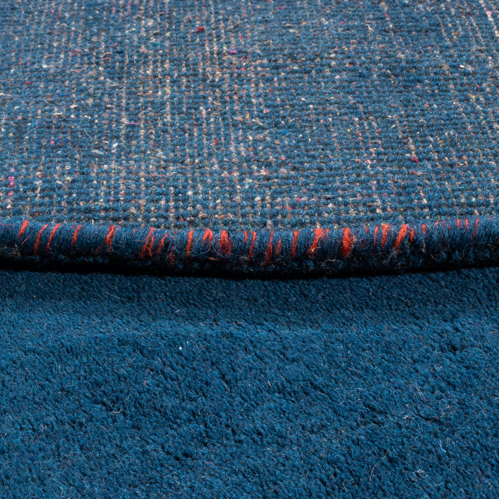 Tapis Gabbeh - Indus ronde  - 190 x 190 cm - bleu
