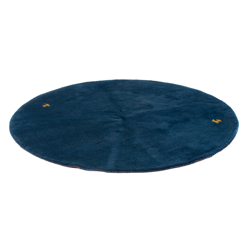 Tapis Gabbeh - Indus ronde  - 190 x 190 cm - bleu