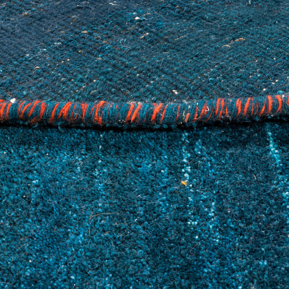 Tapis Gabbeh - Indus ronde  - 200 x 200 cm - bleu