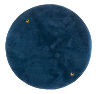 Tapis Gabbeh - Indus ronde  - 189 x 189 cm - bleu