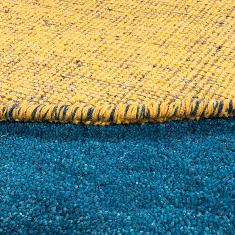 Tapis Gabbeh - Indus ronde  - 195 x 195 cm - bleu