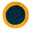 Tapis Gabbeh - Indus ronde  - 193 x 193 cm - bleu