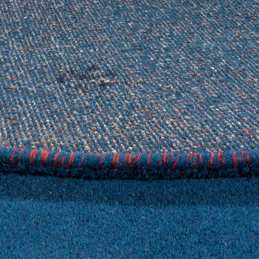 Tapis Gabbeh - Indus ronde  - 199 x 199 cm - bleu