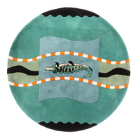 Tapis pour enfants ronde  - 200 x 200 cm - bleu