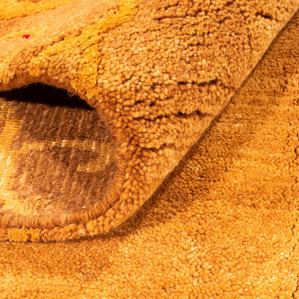 Tapis Népalais carré  - 207 x 199 cm - rouille