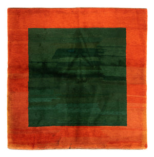 Tapis Gabbeh - Indus carré  - 205 x 196 cm - vert