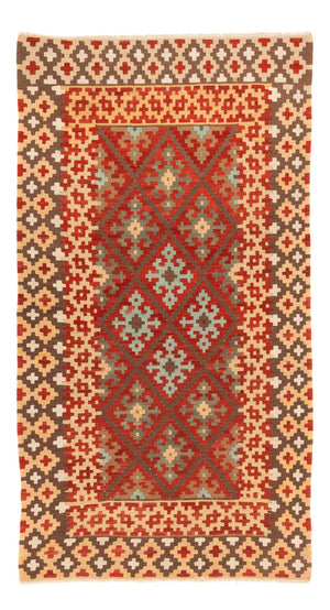 Tapis de couloir Tapis Kelim - Splash - 203 x 110 cm - rouge