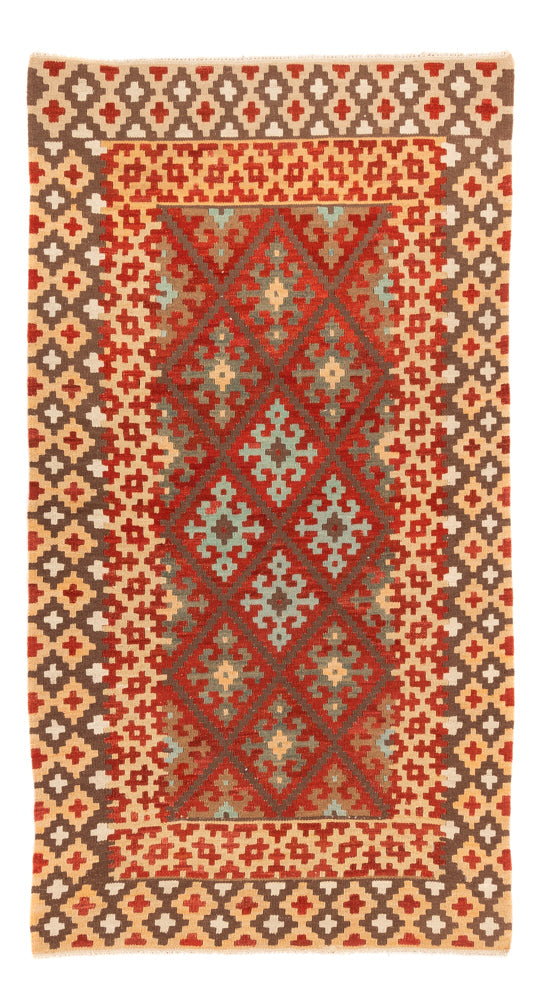 Tapis de couloir Tapis Kelim - Splash - 203 x 110 cm - rouge