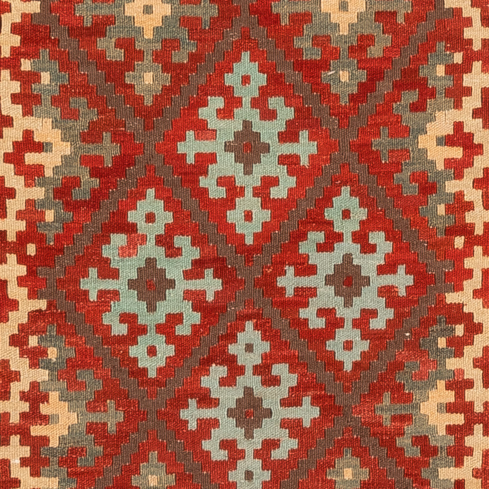 Tapis de couloir Tapis Kelim - Splash - 203 x 110 cm - rouge