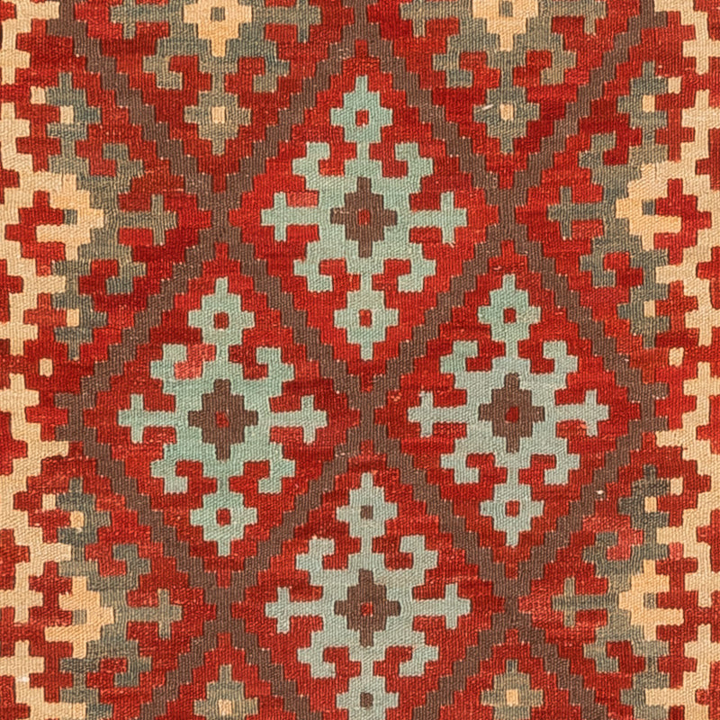 Tapis de couloir Tapis Kelim - Splash - 203 x 110 cm - rouge