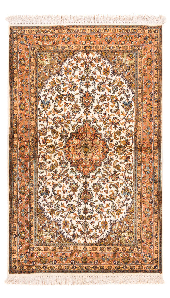 Tapis en soie - Soie du Cachemire - 149 x 95 cm - beige