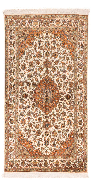 Tapis en soie - Soie du Cachemire - 168 x 95 cm - beige