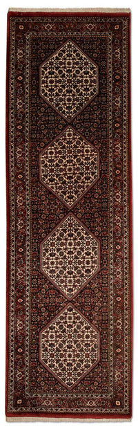Tapis de couloir Tapis persan - Bidjar - 246 x 77 cm - bleu