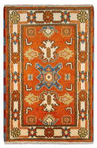 Tapis oriental - 93 x 64 cm - orange