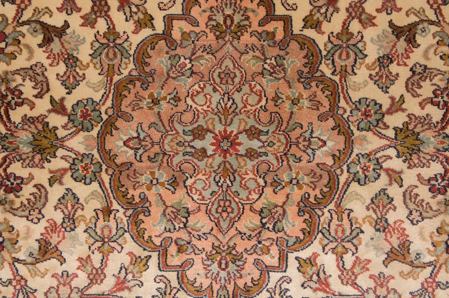 Tapis en soie - Soie du Cachemire - 164 x 94 cm - beige