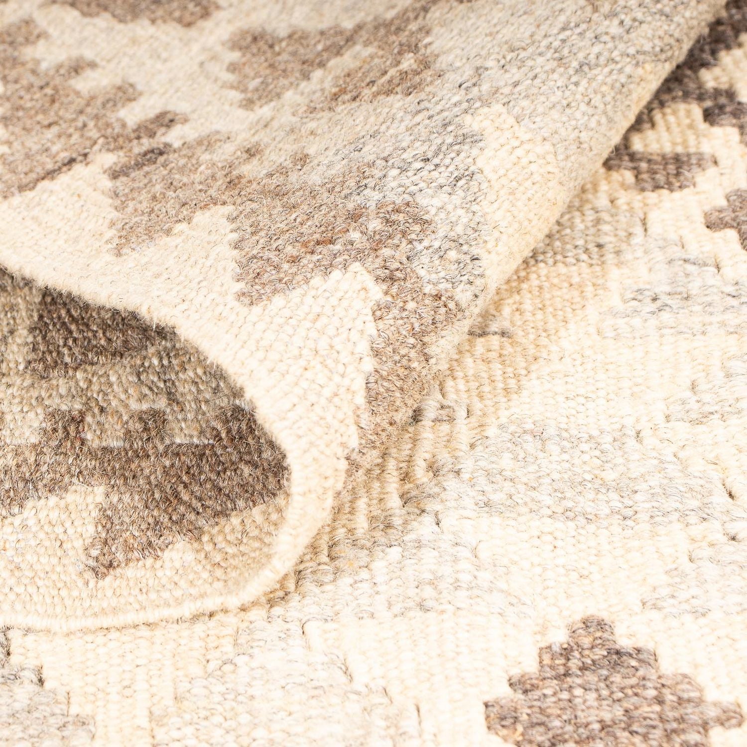 Tapis Kelim - Splash - 190 x 130 cm - beige