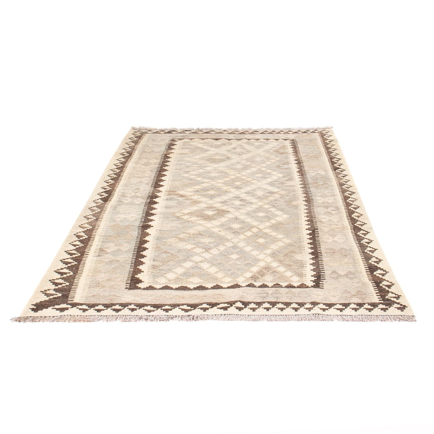 Tapis Kelim - Splash - 196 x 134 cm - naturel