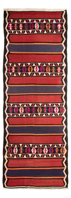 Tapis de couloir Tapis Kelim - Vieux - 380 x 135 cm - multicolore