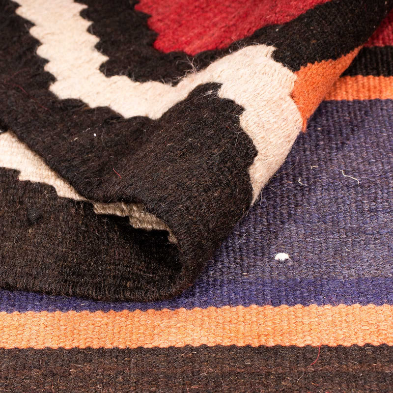 Tapis de couloir Tapis Kelim - Vieux - 380 x 135 cm - multicolore