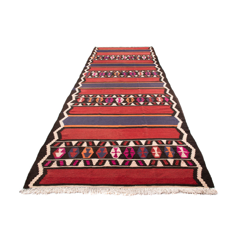 Tapis de couloir Tapis Kelim - Vieux - 380 x 135 cm - multicolore