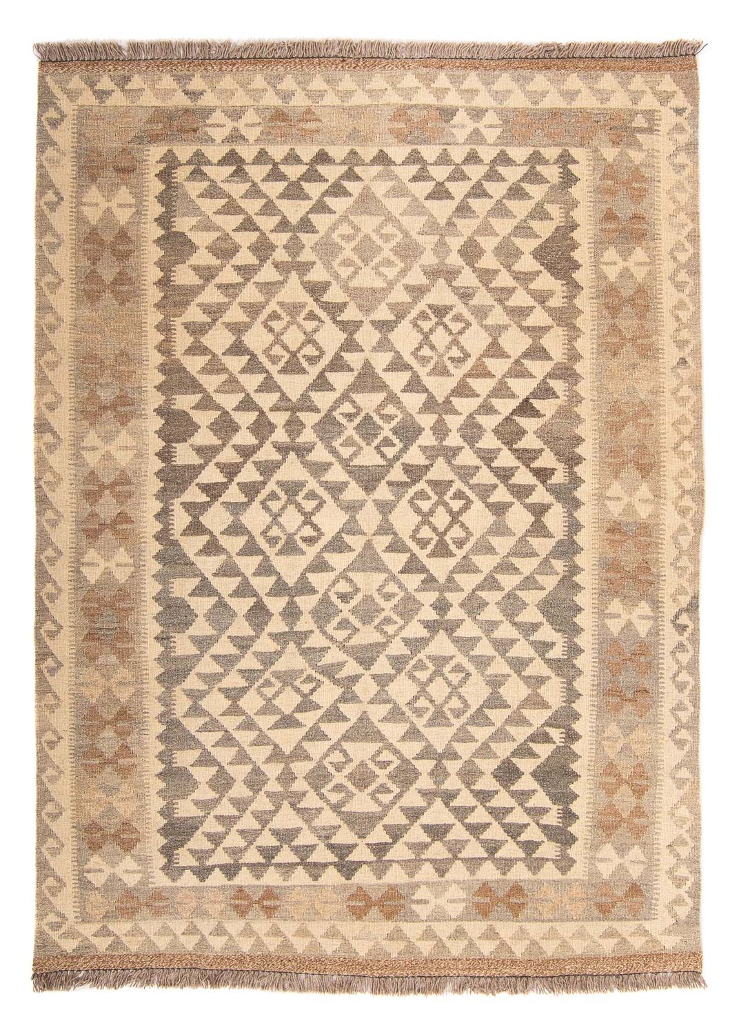 Tapis Kelim - Splash - 174 x 127 cm - marron clair