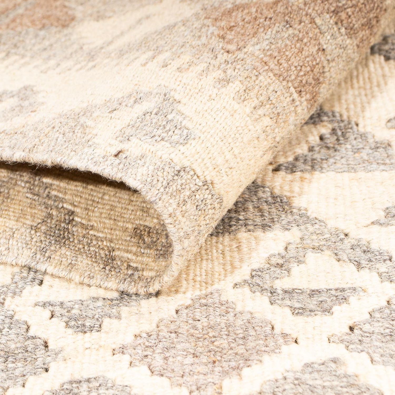 Tapis Kelim - Splash - 174 x 127 cm - marron clair